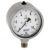 Rohrfedermanometer Typ: 1366 Edelstahl 304/Sicherheitsglas R100 Messbereich: von 0 zu 1 bar Material Prozessanschluss: Edelstahl